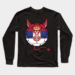 Serbia Halloween Football Long Sleeve T-Shirt